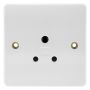 MK Logic K771WHI 5A Unswitched Single Socket Round Pin White