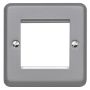 MK Metalclad K182ALM 1 Gang Euro Data Frontplate 2 Module