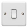 MK Metalclad K3091WHI 10A 1 Gang 2 Way SP Switch No Box White