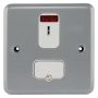 MK Metalclad K963KOALM 13A DP Key Switched Fused Spur Neon Grey