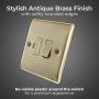 BG Nexus Metal Switched Fused Spur Antique Brass
