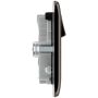 BG Nexus Metal 13A Switched Socket USB A C 22W Black Nickel