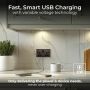 BG Nexus Metal 13A Switched Socket USB A C 22W Black Nickel