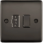 BG Nexus Metal NBN50 13A Switched Fused Spurs Black Nickel