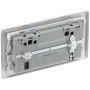 BG Nexus Brushed Steel 13A Double Socket USB A and C