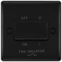 BG Nexus Metal 10A Switch 3 Pole Fan Isolator Matt Black