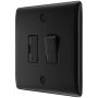 BG Nexus Metal Fused Triple Pole Fan Isolator Switch Matt Black