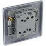BG Nexus Metal 2 Gang Switch 2 Way Matt Black