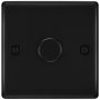BG Nexus Metal 2 Way Dimmer Switch 1 Gang Matt Black
