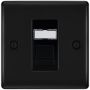 BG Nexus Metal RJ45 Telephone Socket Matt Black