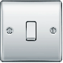 BG Nexus Metal NPC12 20A Switch 1 Gang 2 Way Polished Chrome