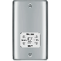 BG Nexus Metal NPC20W Shaver Socket 115/230V Dual Voltage Polished Chrome