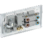 BG Nexus Metal NPC70W 45A DP Switch 13A Socket Neon Polished Chrome