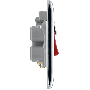 BG Nexus Metal NPC70W 45A DP Switch 13A Socket Neon Polished Chrome