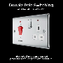 BG Nexus Metal NPC70W 45A DP Switch 13A Socket Neon Polished Chrome