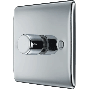 BG Nexus Metal NPC81 1 Gang 2 Way Push 200W Dimmer Polished Chrome