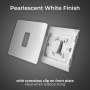 BG Evolve 1 Gang 2 Way Switch 20A 16AX Pearlescent White