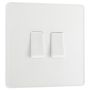 BG Evolve 2 Way Double Switch 20A 16AX Pearlescent White