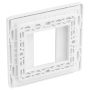 BG Evolve Single Module Euro Front Plate Pearlescent White