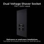BG Evolve Shaver Socket Dual Voltage 115/240V Matt Black