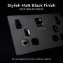 BG Evolve Double Switched Socket USB A and C Matt Black