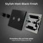 BG Evolve Double Dimmer Switch 2 Way Matt Black