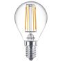 Philips 4.3W E14 SES Round Bulb LED Filament 2700K Warm White