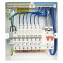 Lewden 8 Way RCBO Consumer Unit with Main Switch Trunking KO .