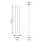 Rointe Palaos 2000W Vertical Radiator Black Graphite