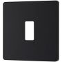 BG Evolve Grid Square Front Plate 1 Module Matt Black