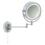 Searchlight Illuminating Bathroom Mirror With Swing Arm Chrome IP44