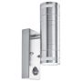 Searchlight Metro Outdoor PIR Up and Down Wall Light Stainless Steel