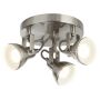 Searchlight Focus 3 Round Spotlight Satin Silver