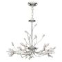 Searchlight Hibiscus 5 Ceiling Pendant Chrome with Clear Glass