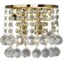 Searchlight Hanna 2 Wall Light Gold with Clear Crystal
