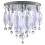 Searchlight Spindle 6 LED Remote Control Flush Chrome with Glass