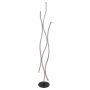 Searchlight Bloom Floor Lamp Black with Wood Effect
