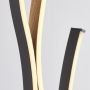 Searchlight Bloom Floor Lamp Black with Wood Effect