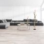 Searchlight Bloom Floor Lamp Black with Wood Effect