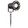 Searchlight Spikey Outdoor Adjustable Spotlight Black Aluminium
