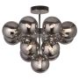 Searchlight Berry 13 Light Semi Flush Chrome with Smoked Glass