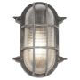 Searchlight Bulkhead Oval Outdoor Wall/Ceiling Light Black Silver
