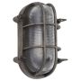 Searchlight Bulkhead Oval Outdoor Wall/Ceiling Light Black Silver