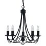 Searchlight Maypole 5 Pendant Ceiling Light in Matt Black