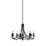 Searchlight Maypole 8 Pendant Ceiling Light in Matt Black