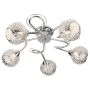 Searchlight Souk 5 Light Flush Chrome with Laser Cut Shades