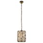 Searchlight Bijou Pendant Antique Brass with Champagne Glass