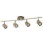 Searchlight Samson Bar Spotlight 4 Lights Dimmable Antique Brass IP44