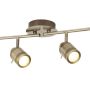 Searchlight Samson Bar Spotlight 4 Lights Dimmable Antique Brass IP44