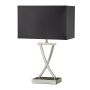Searchlight Club Table Lamp Satin Silver and Black Shade